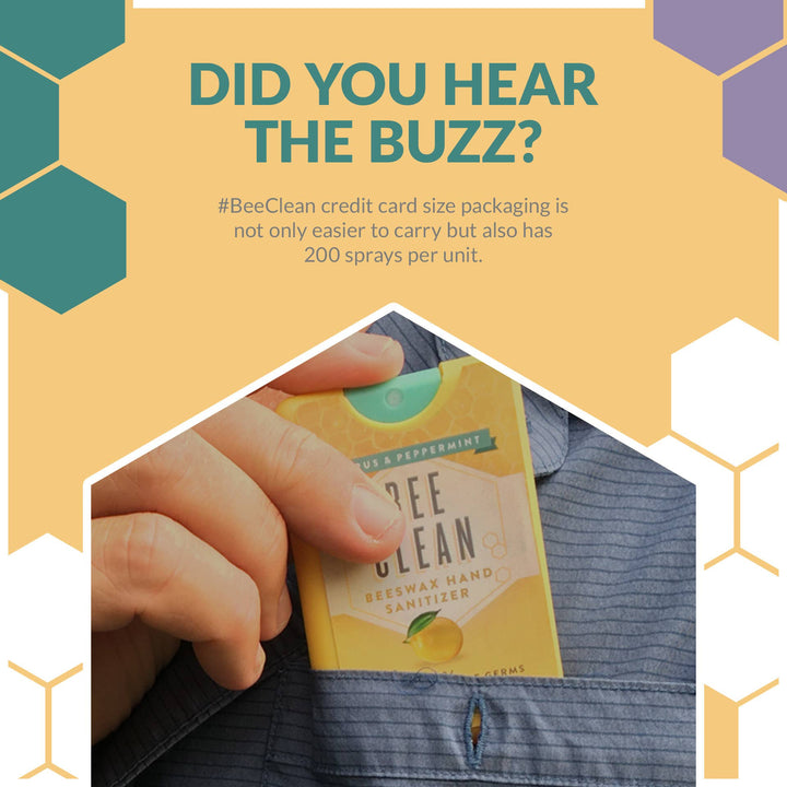 Bee Clean Organic Beeswax Hand Sanitizer - Mini Case