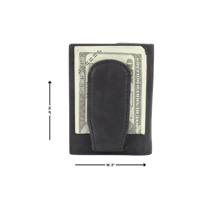 American Bison Oil Pull Up Magnetic Money Clip Card Case 157