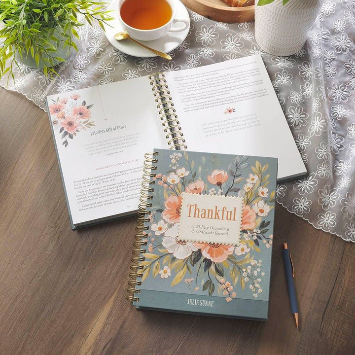 Thankful, A 90-Day Devotional Gratitude Journal HC Spiral