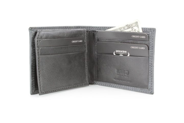 Men’s Bi-Fold Wallet with Deer Antler Emboss ABMWVT 03