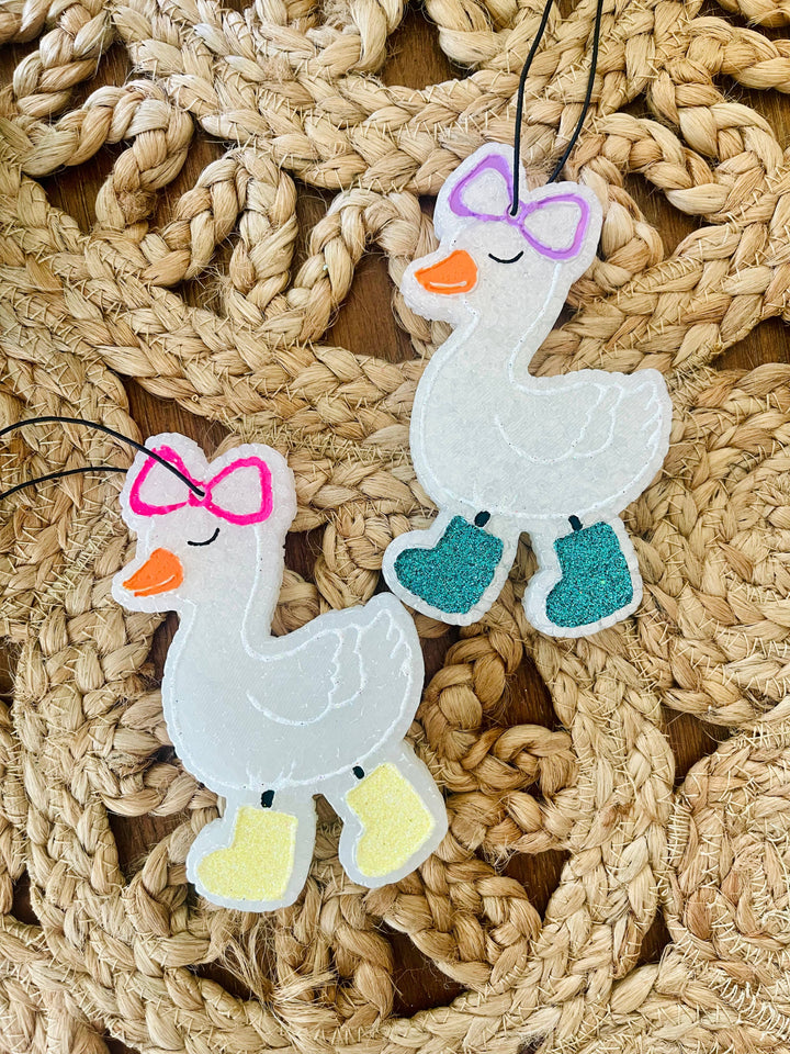 Goose with Boots Car Freshie 