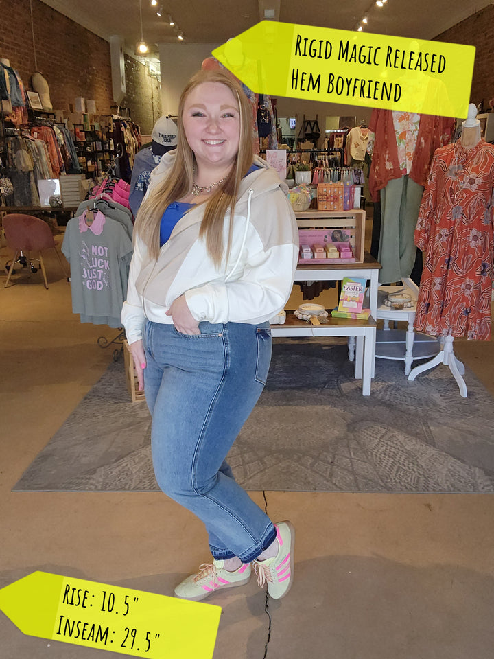 Judy Blue Rigid Magic Released Hem Boyfriend Jean