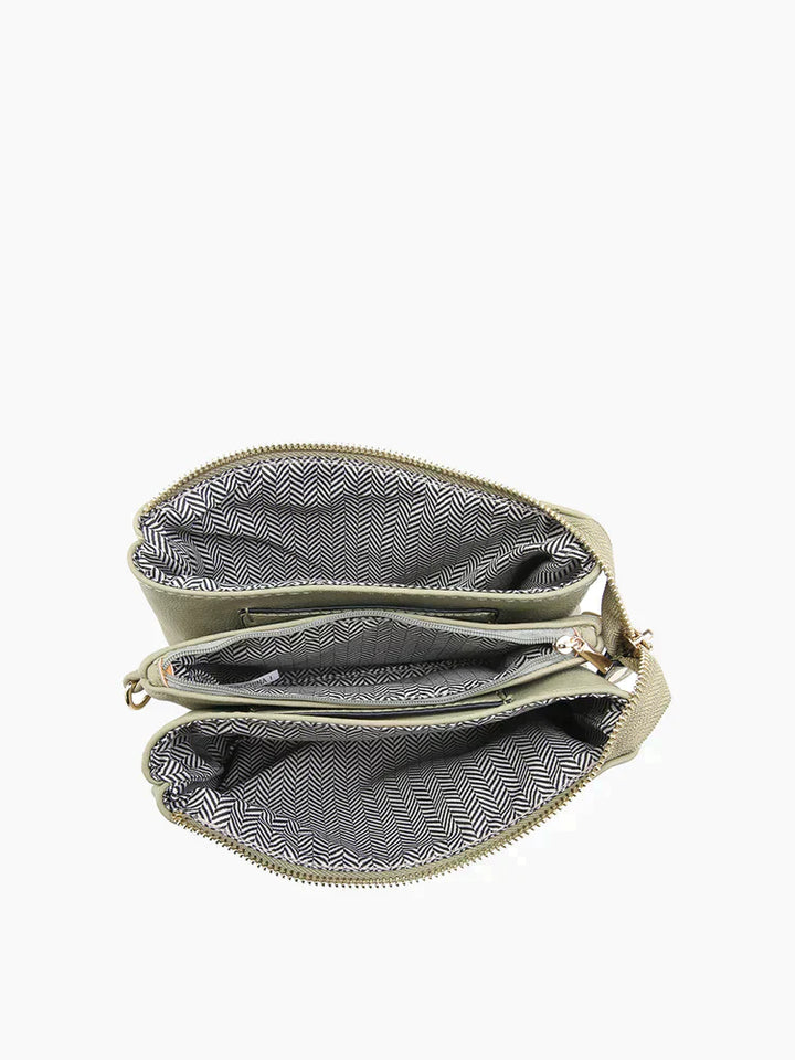 The Riley Suede Crossbody - Grey Taupe