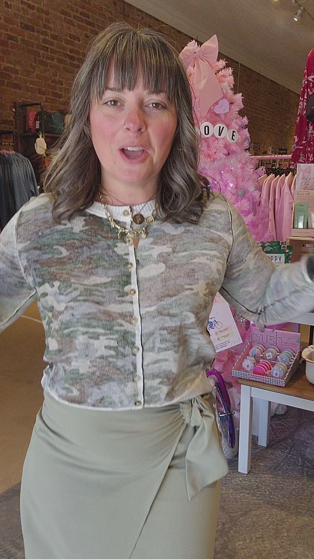 Sage Ruched Asymetric Midi Skirt