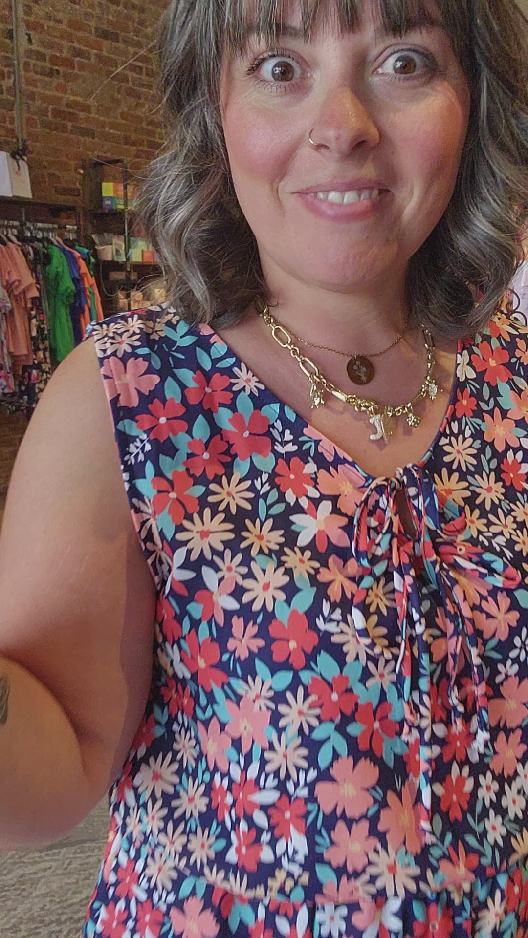 Floral Fit and Flare Romper