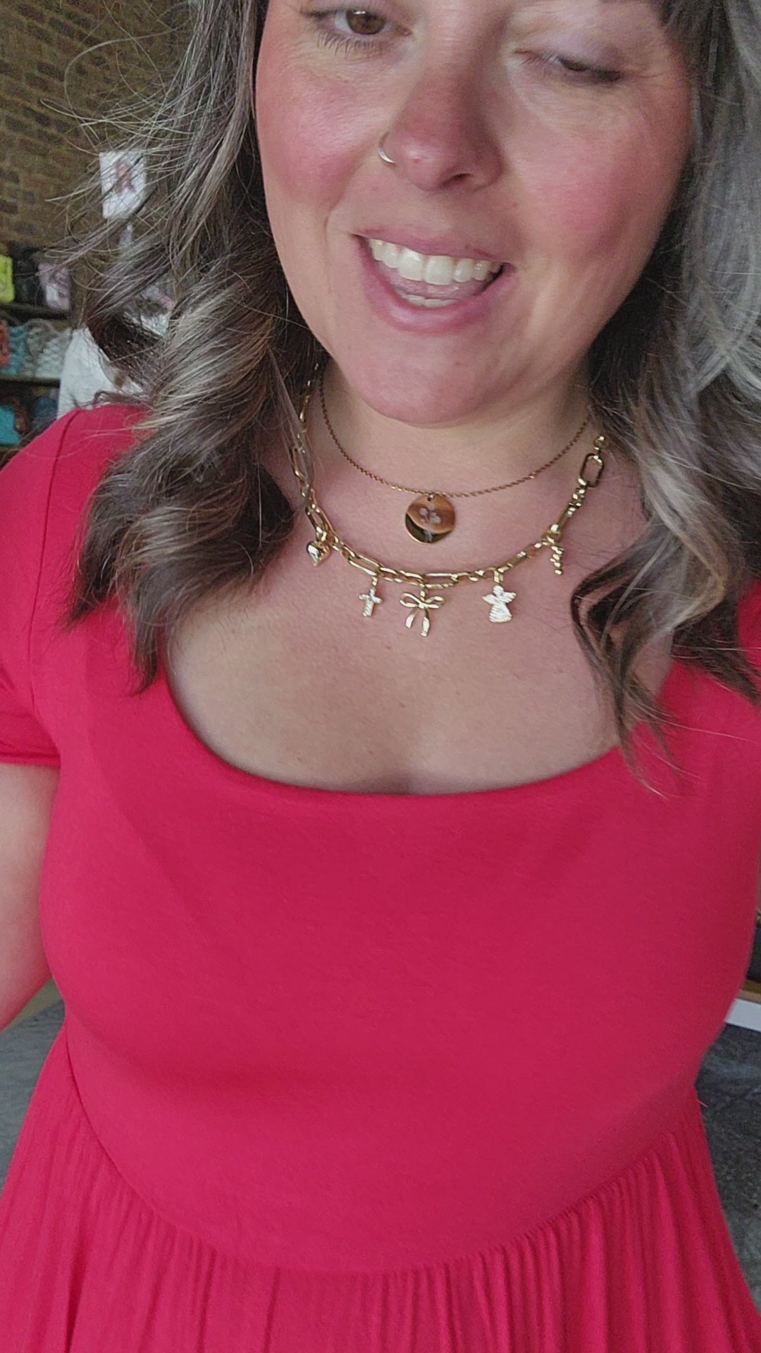 Red Cropped Romper