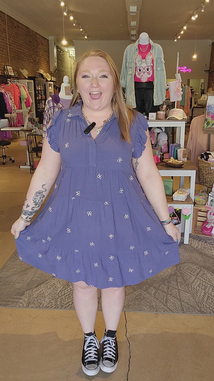 Navy Bow Dress