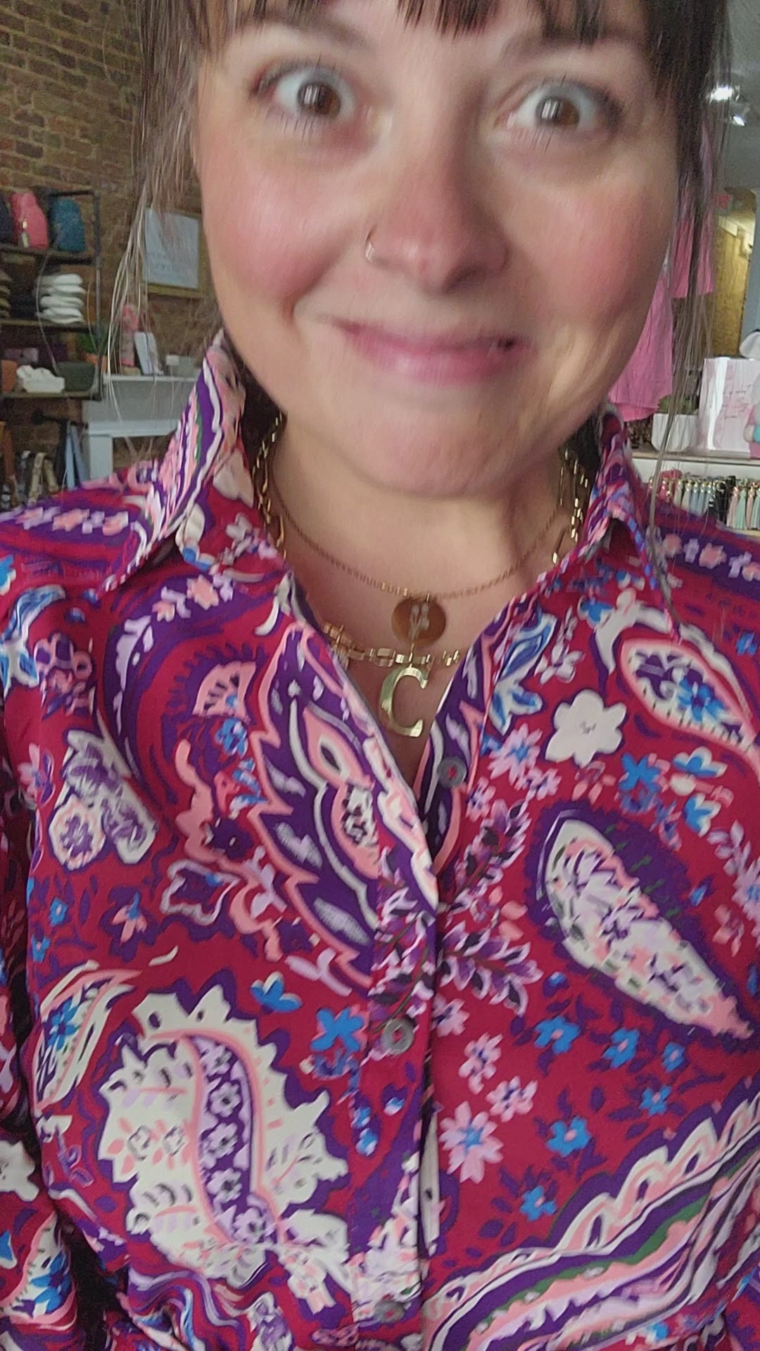 Paisley Belted Dress