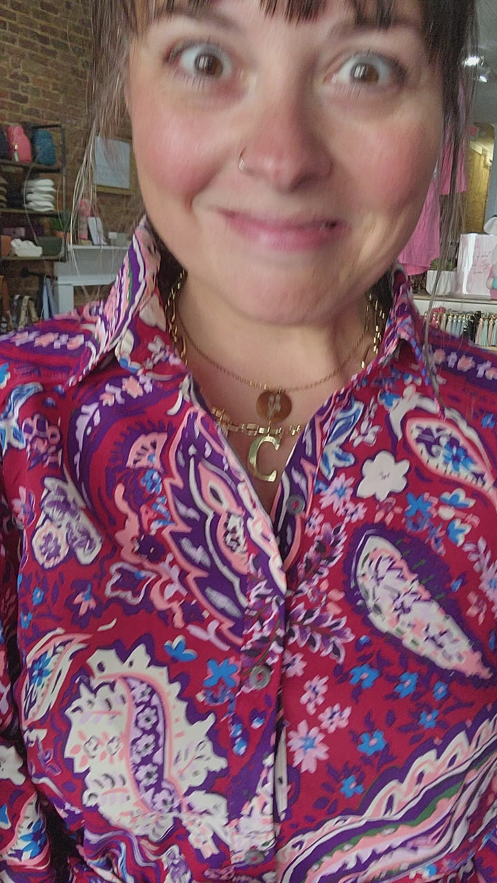 Paisley Belted Dress
