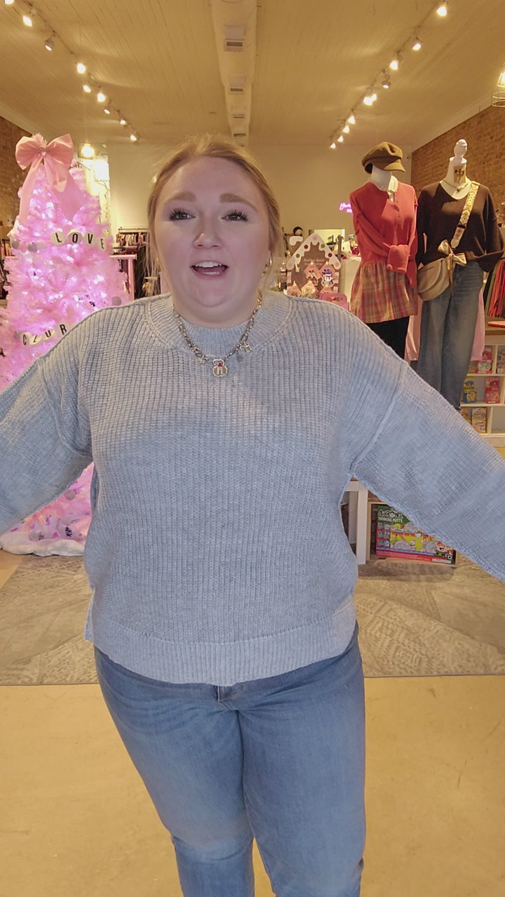 Classic Grey Knit Sweater