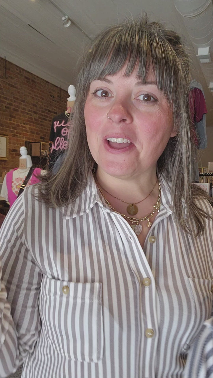 Stripe Collared Button Down