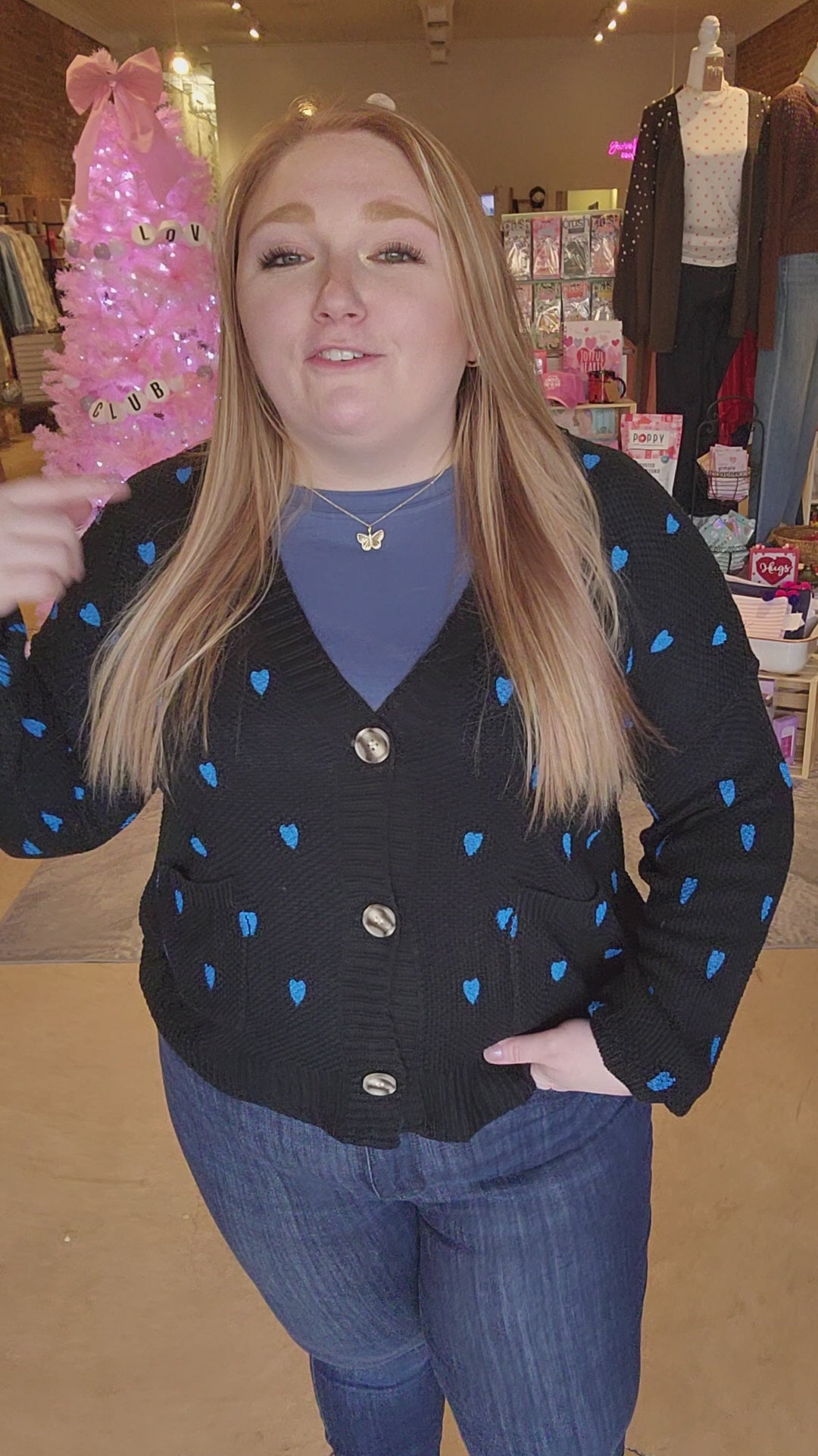 Blue Heart Cardigan