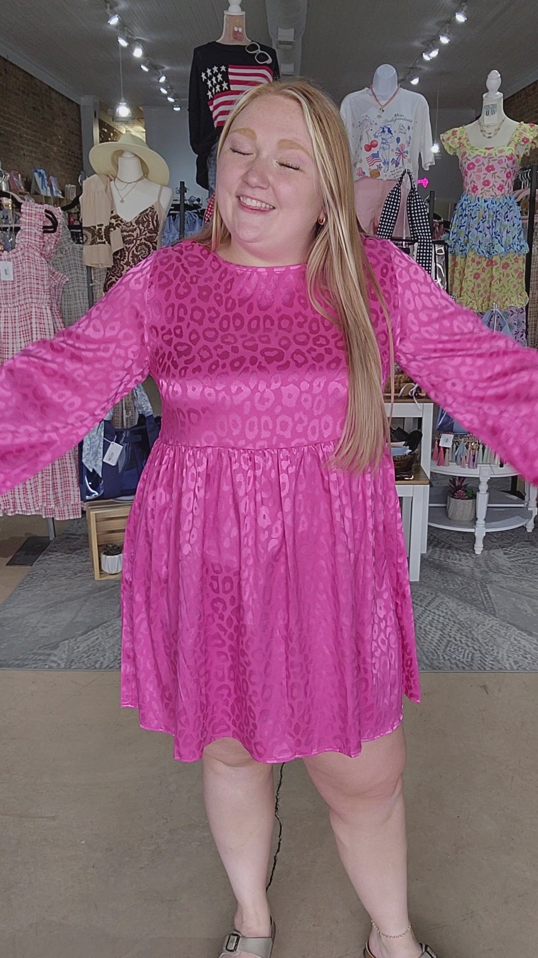 Pink Leopard Dress