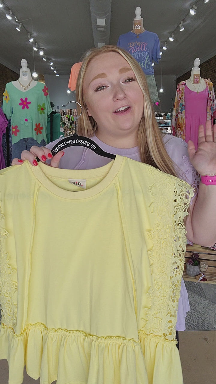 Crochet Lace Peplum Top
