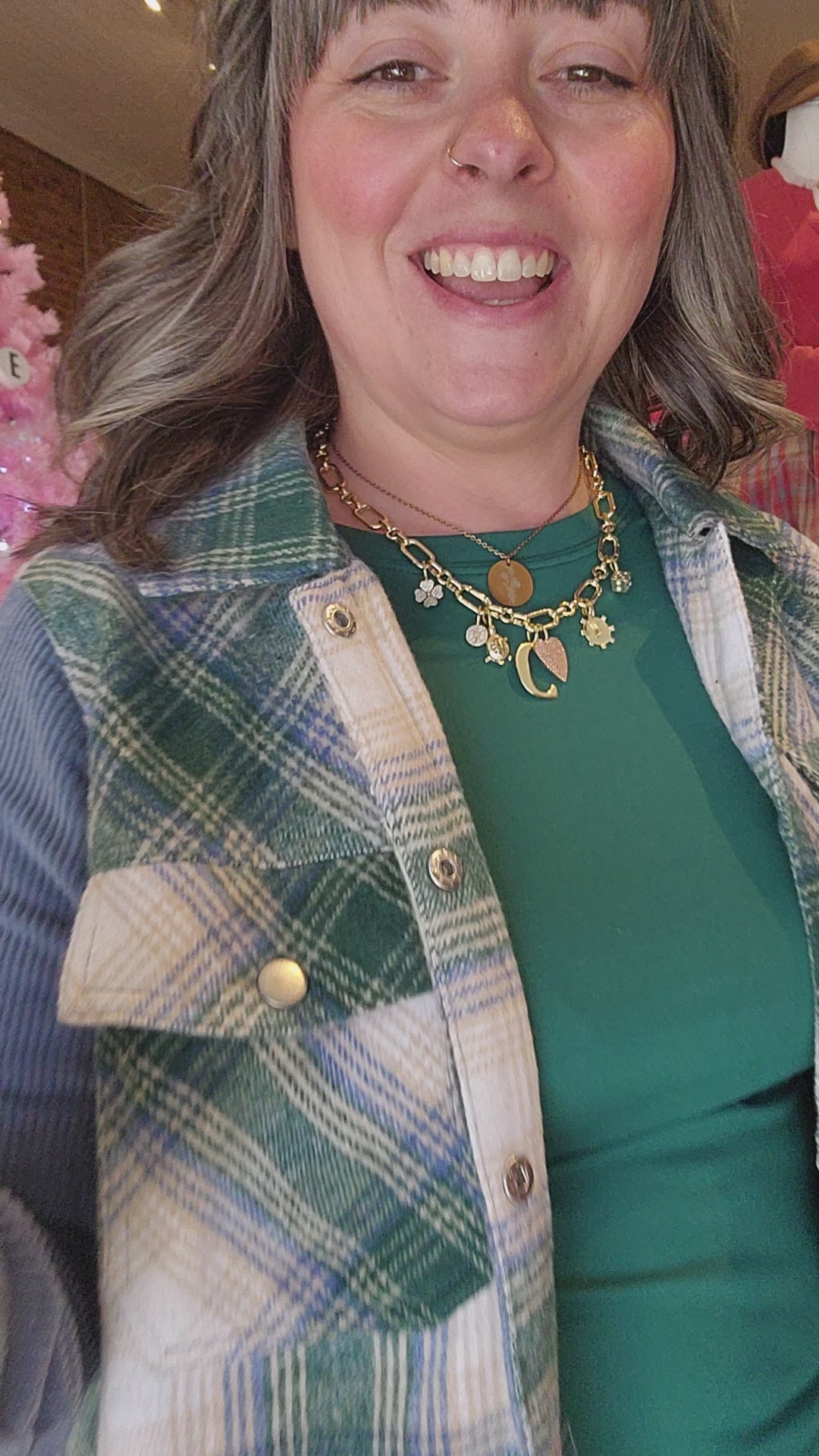 Corded Sleeve Fringe Back Shacket