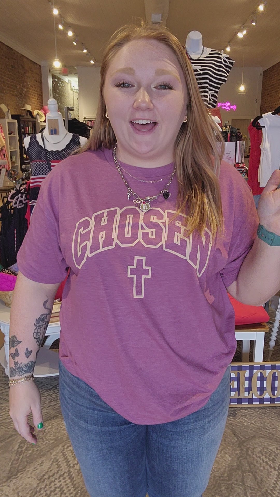Chosen Raspberry Tee