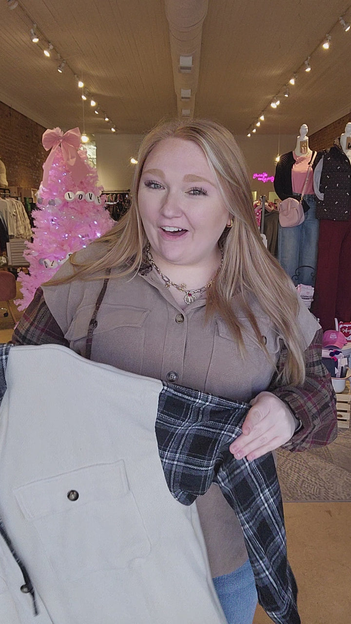 Cozy Color Black Shacket