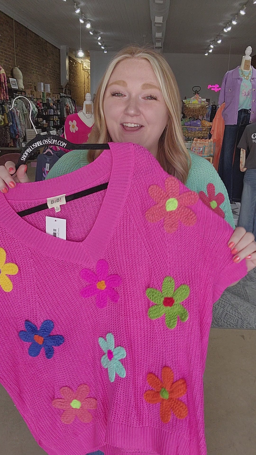 Crochet Flower Open Weave Top