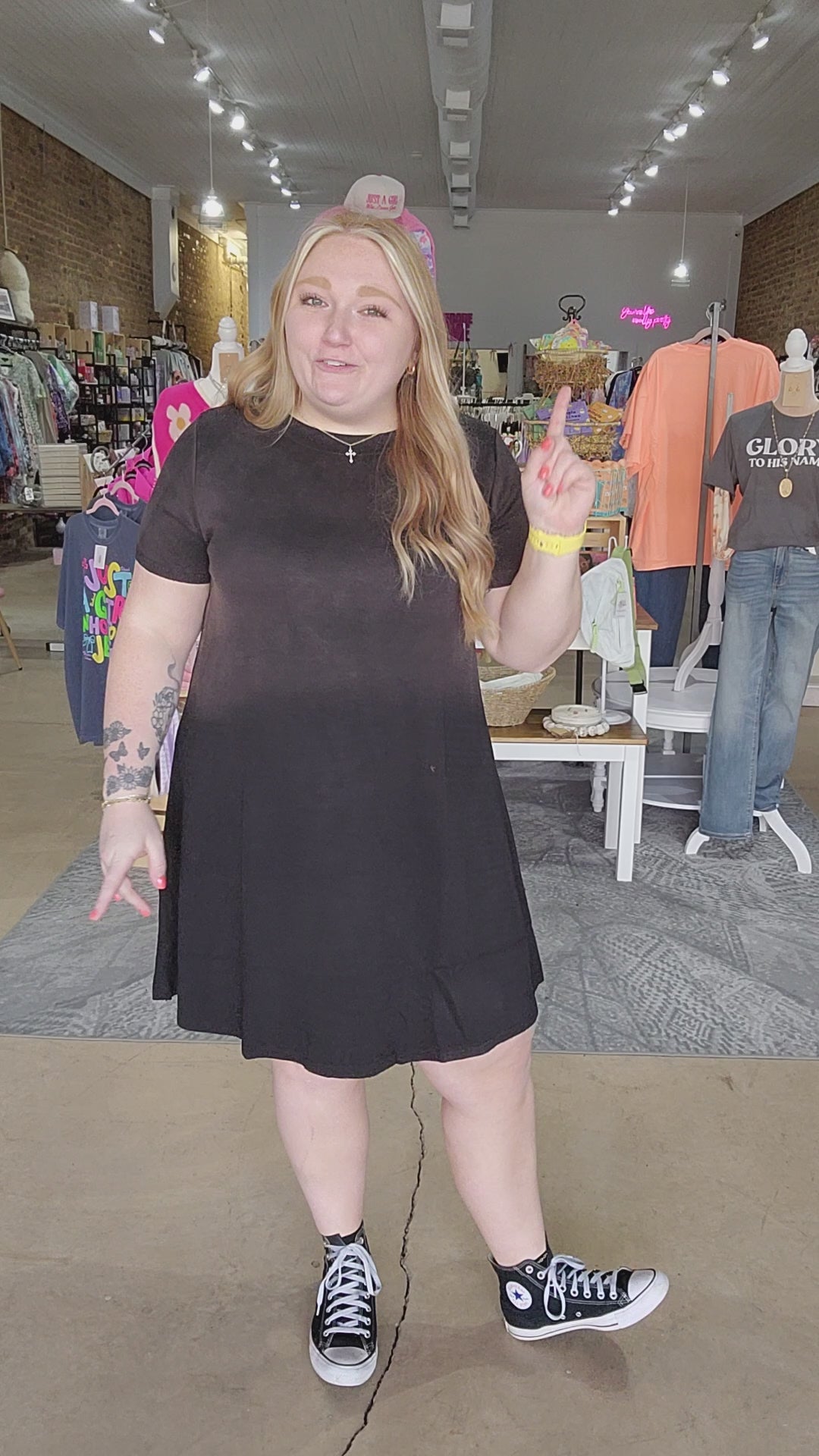 Acid Wash T-Shirt Dress