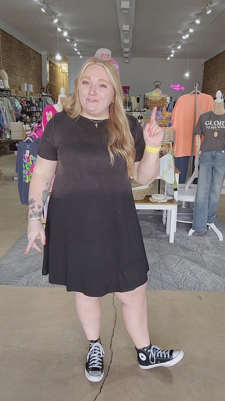Acid Wash T-Shirt Dress