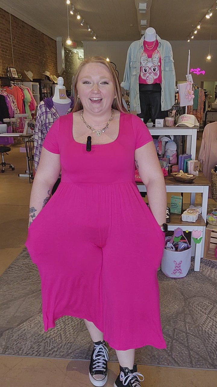 Hot Pink Jumpsuit