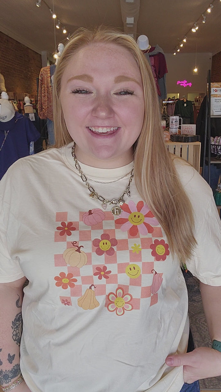 Checkered Pumpkin Tee