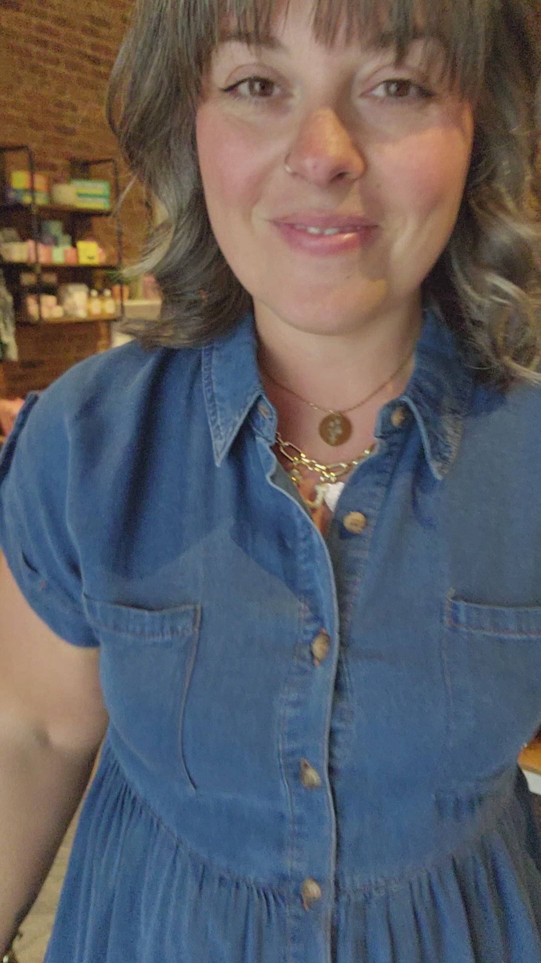 Dark Chambray Shirt Dress