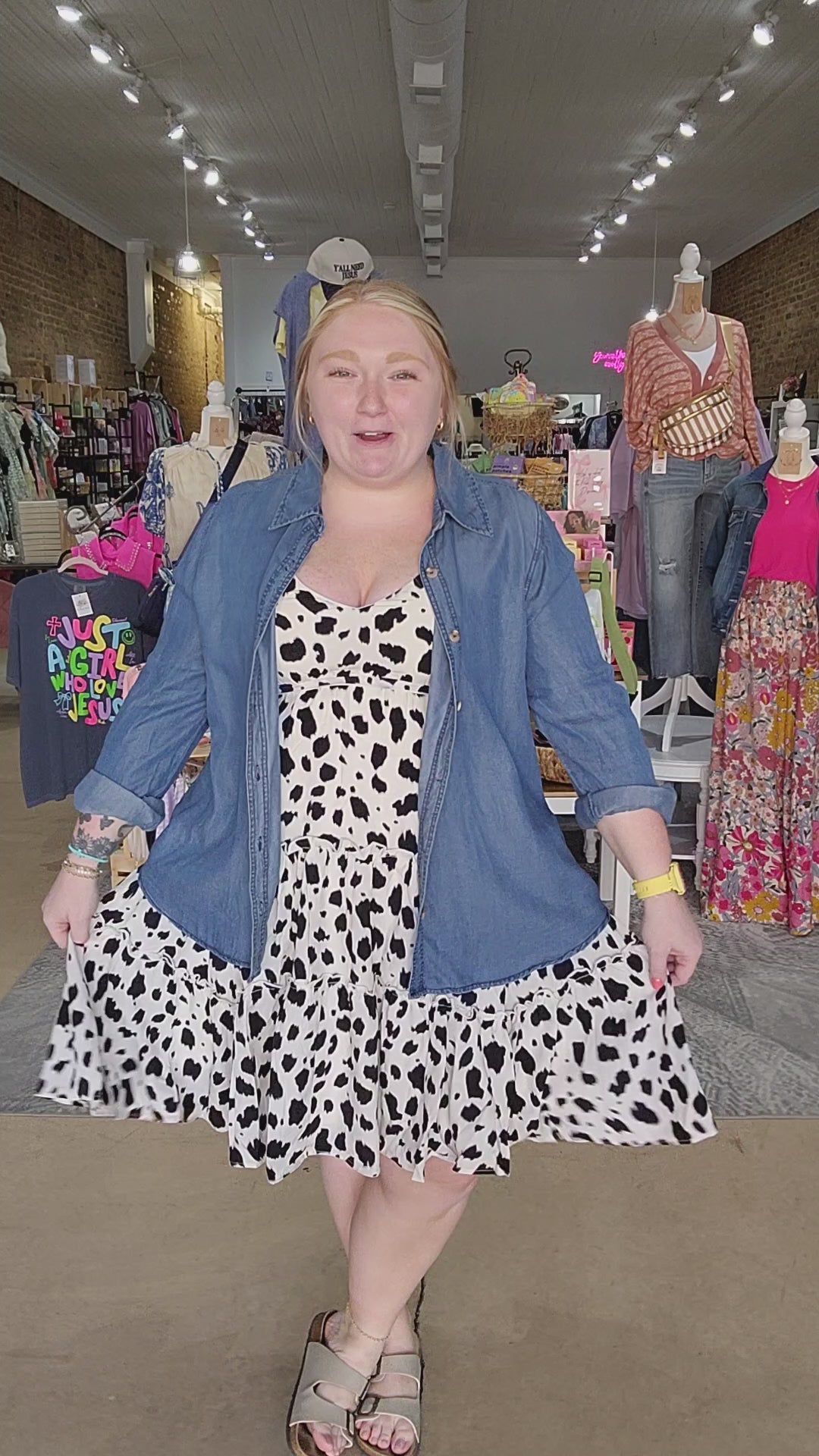 Leopard Print Tiered Dress