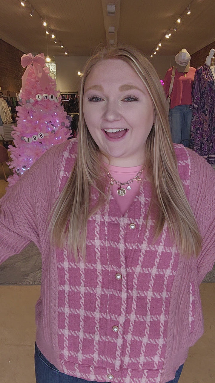 Rose Colorblock Knit