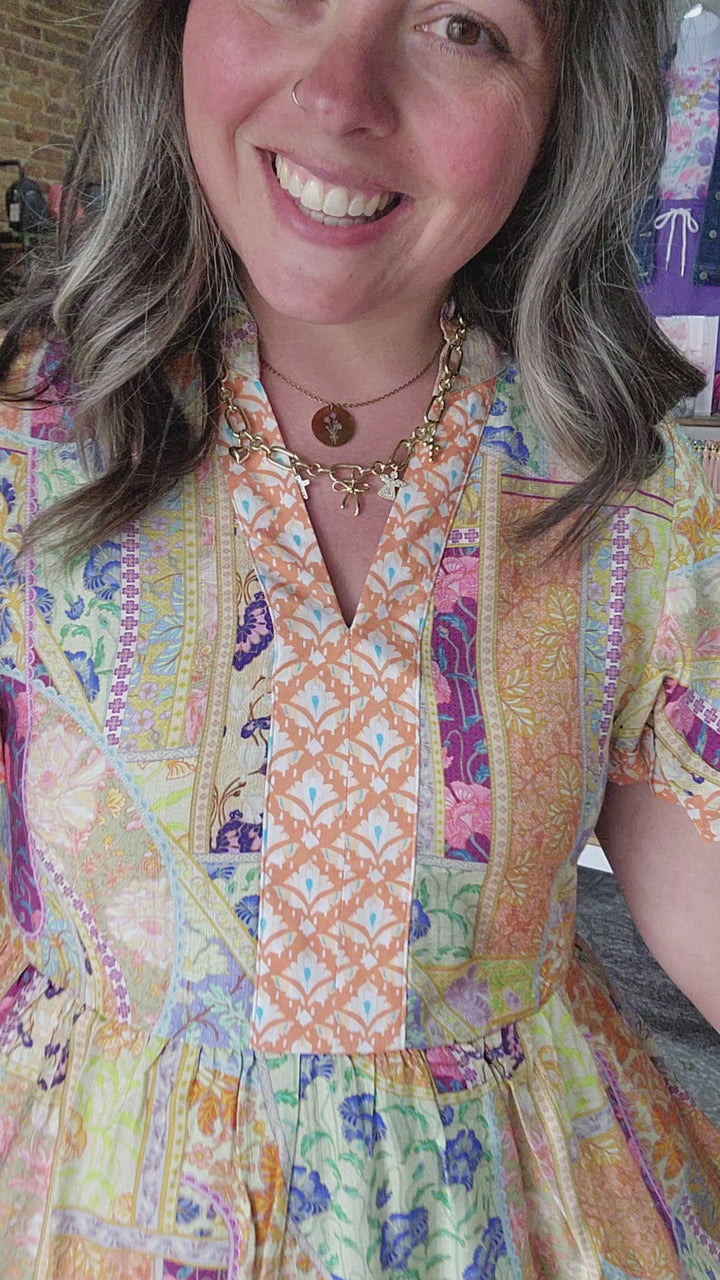 Mixed Print Dress