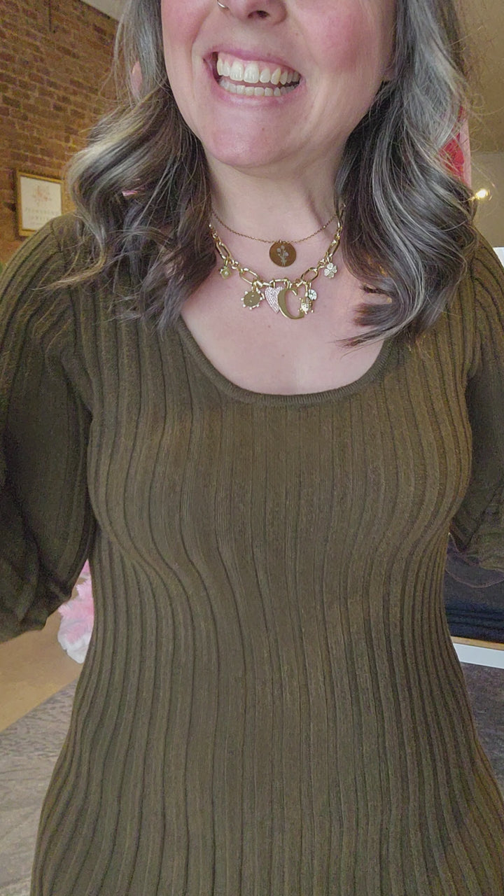 Knit Bell Sleeve Dress