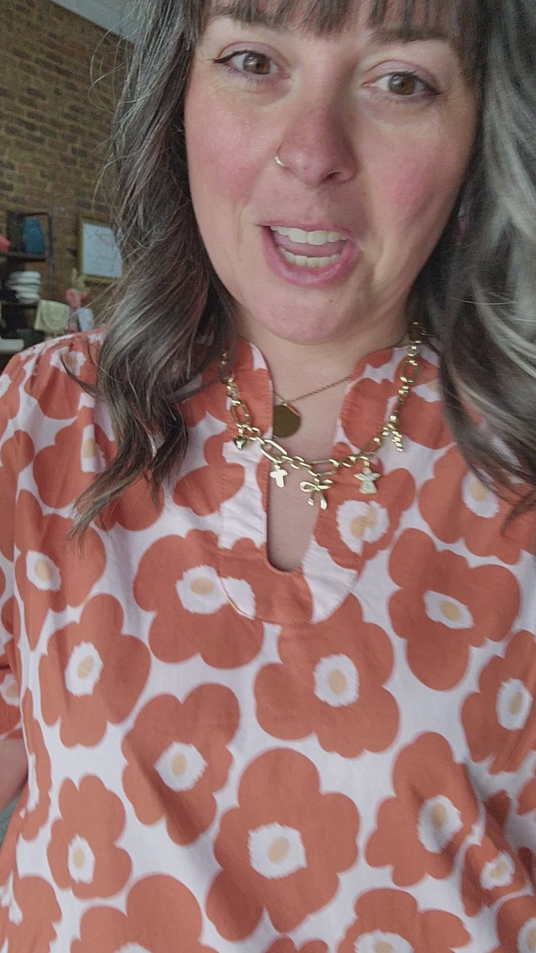Retro Floral Print Dress