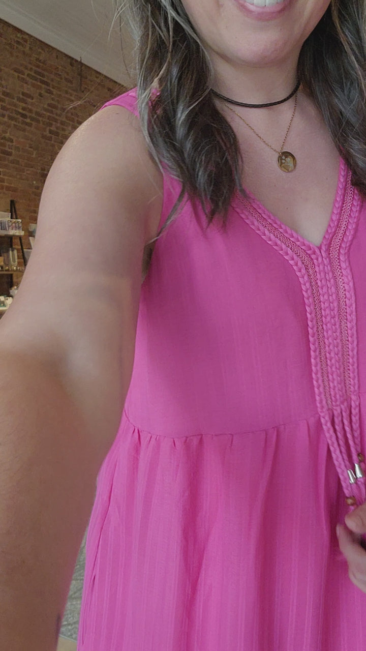 Pink Braided Detail Maxi
