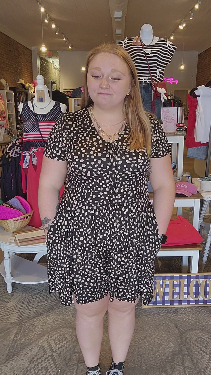 Leopardish Fit & Flare Romper