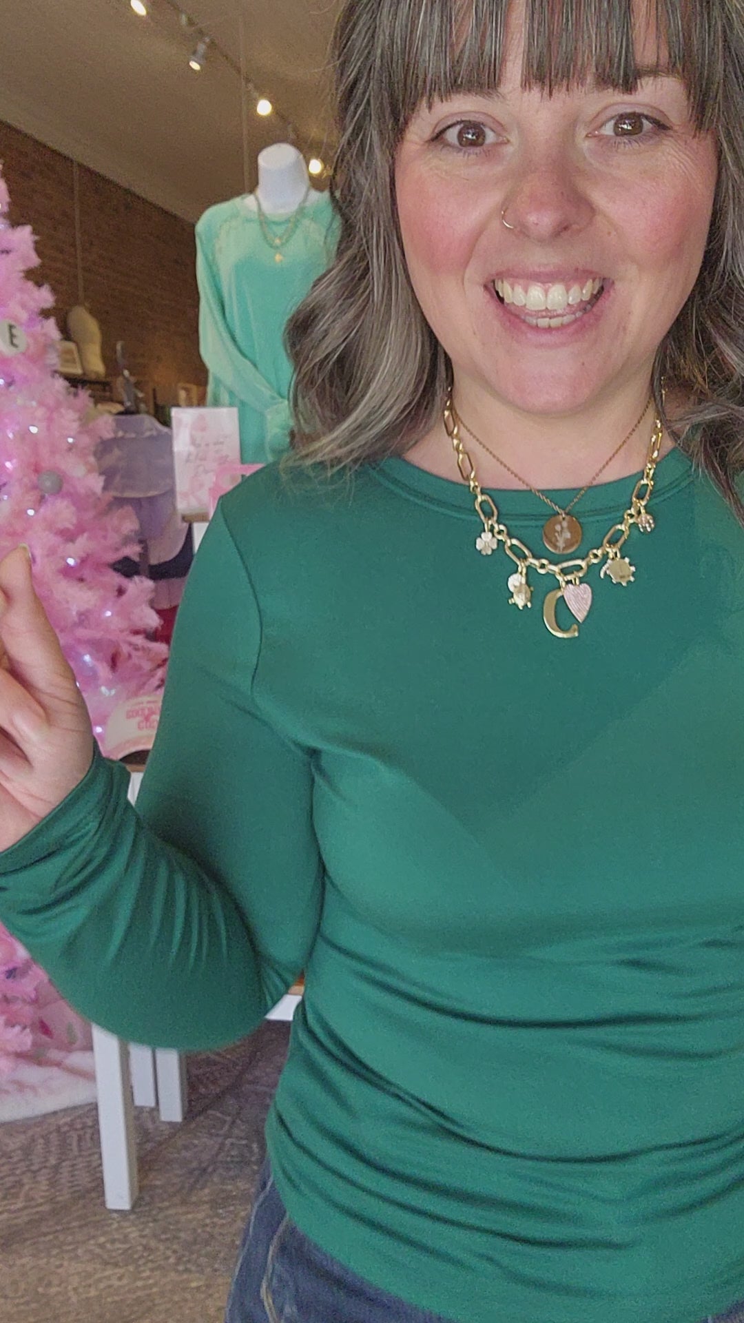 Buttery Green Crew Neck Long Sleeve