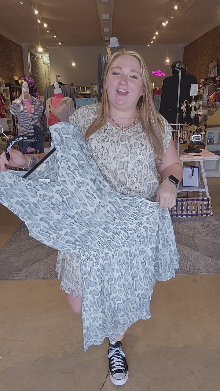 Snake Print Dress