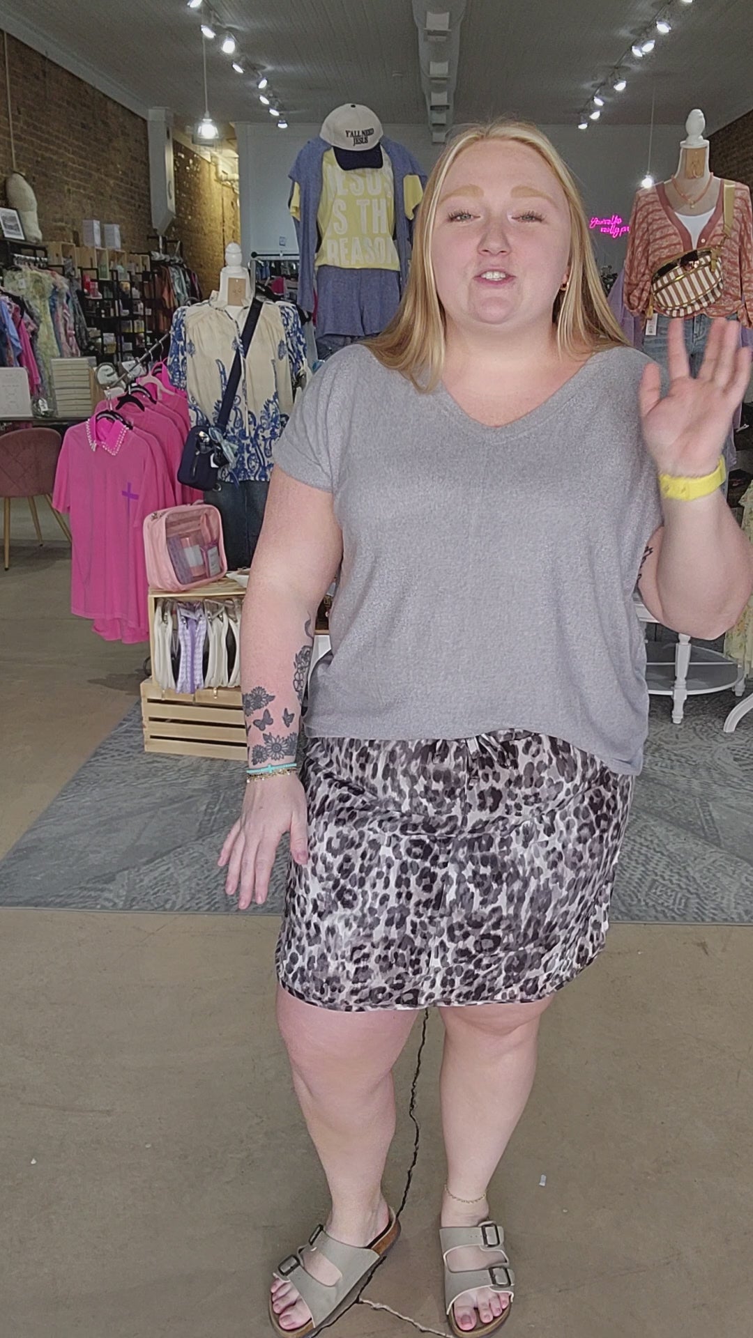 Leopard Print Skort