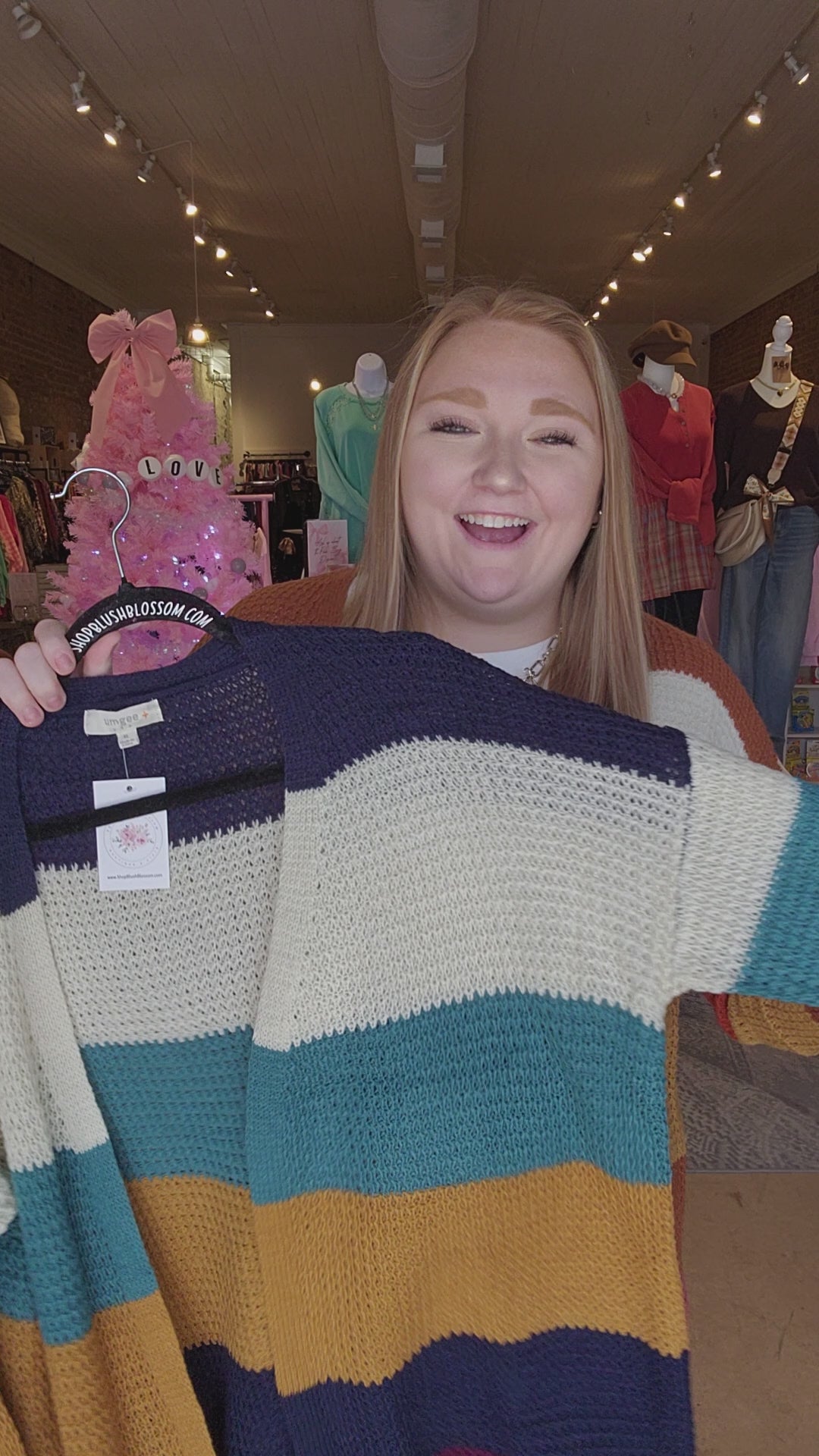 Loose Weave Stripe Cardigan