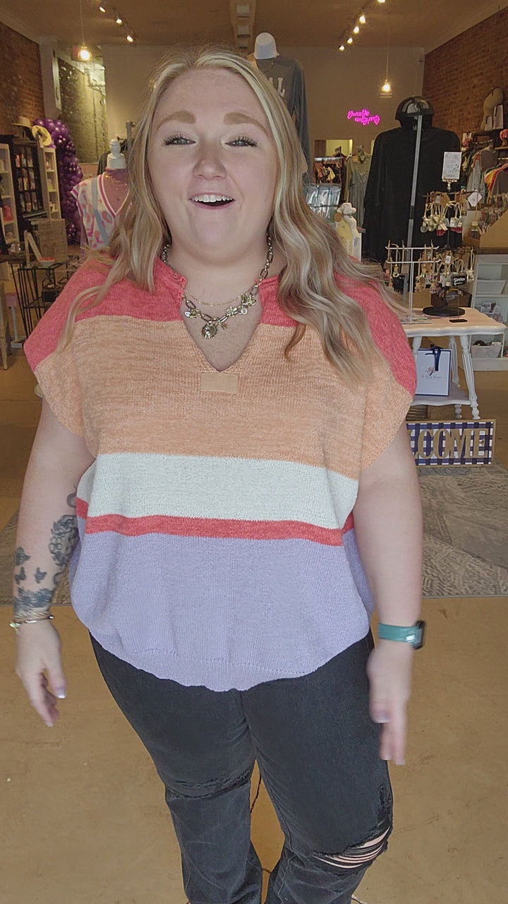 Sherbet Sleeveless Sweater
