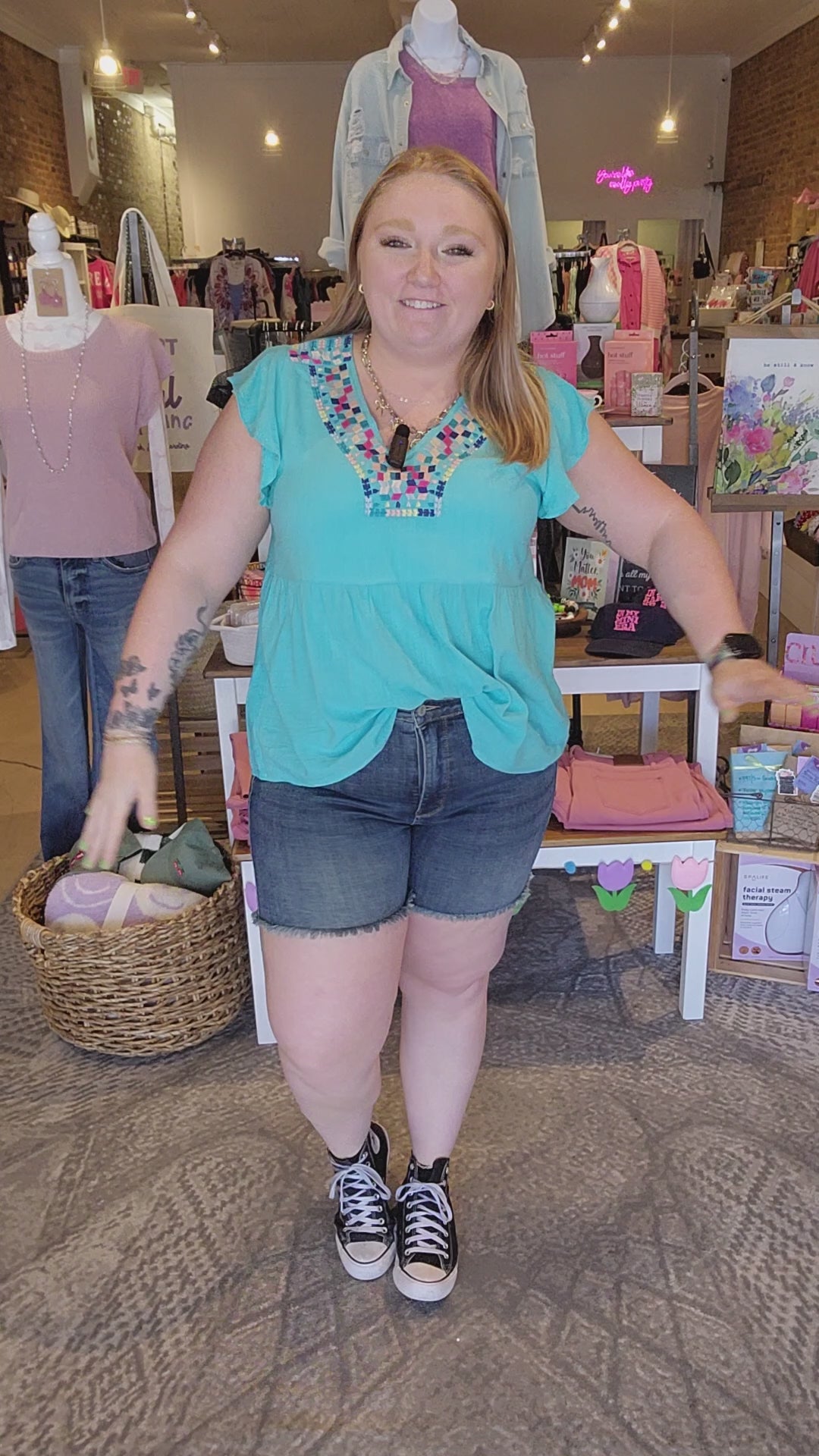 Judy Blue Tummy Control Shield Pocket Fray Shorts