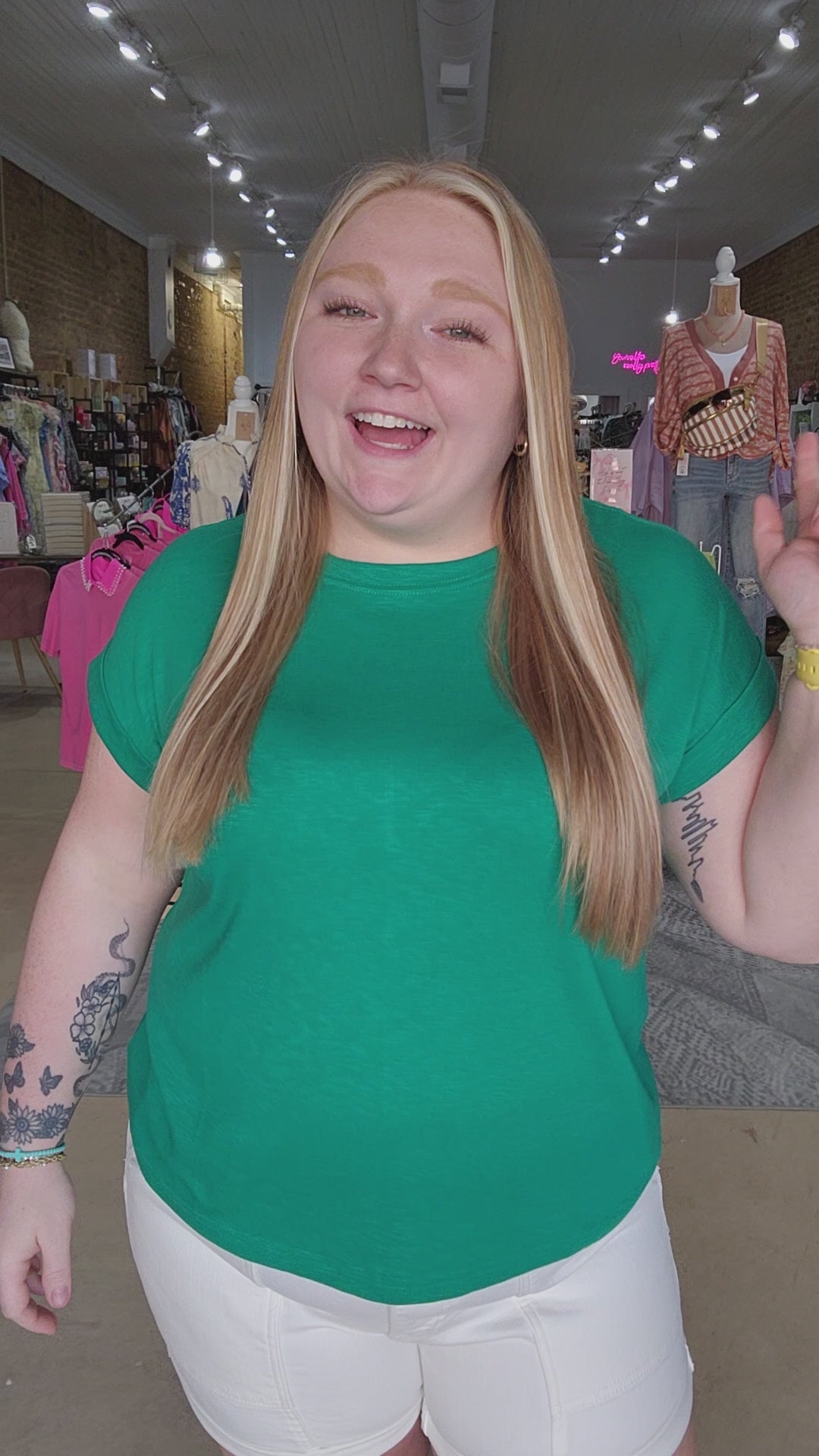 Kelly Green Slub Tee