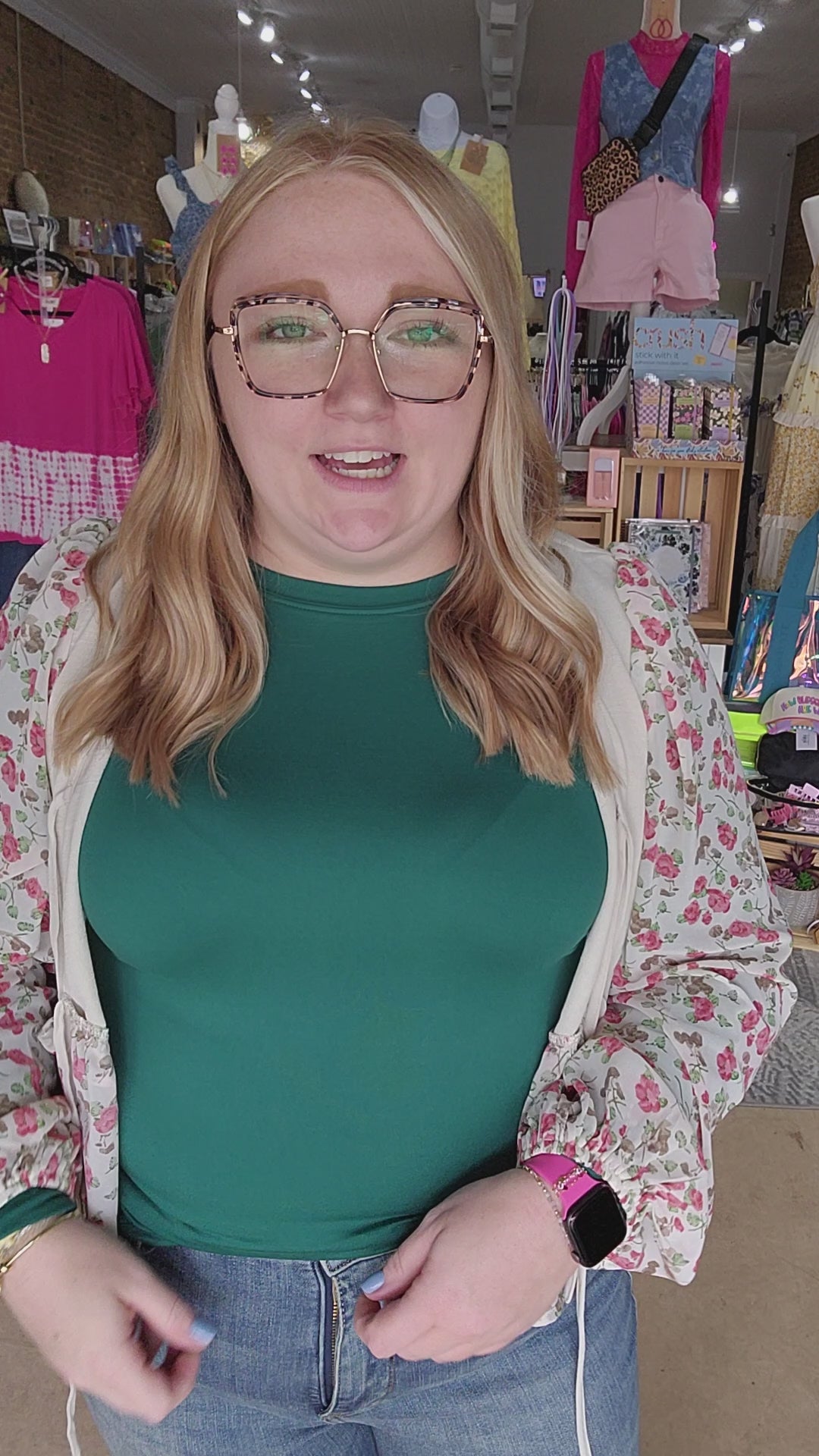 Buttery Green Crew Neck Long Sleeve