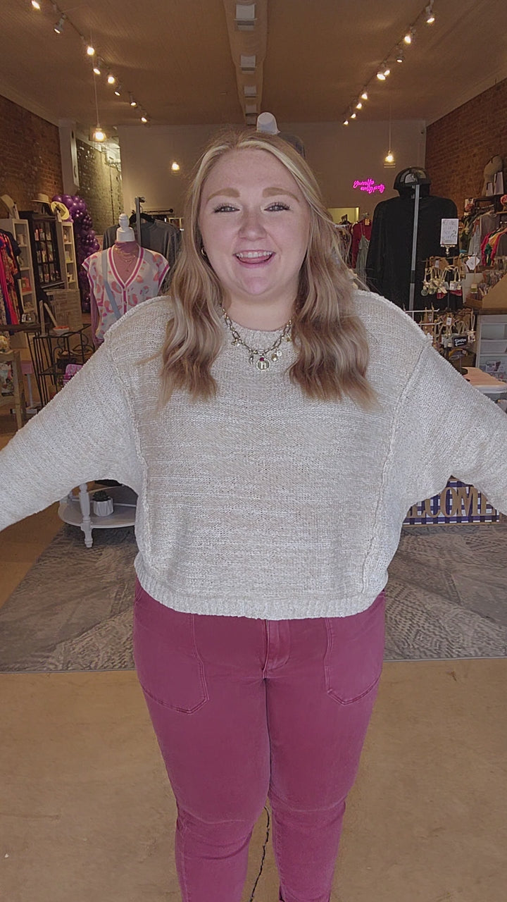 Exposed Seam Oatmeal Pullover