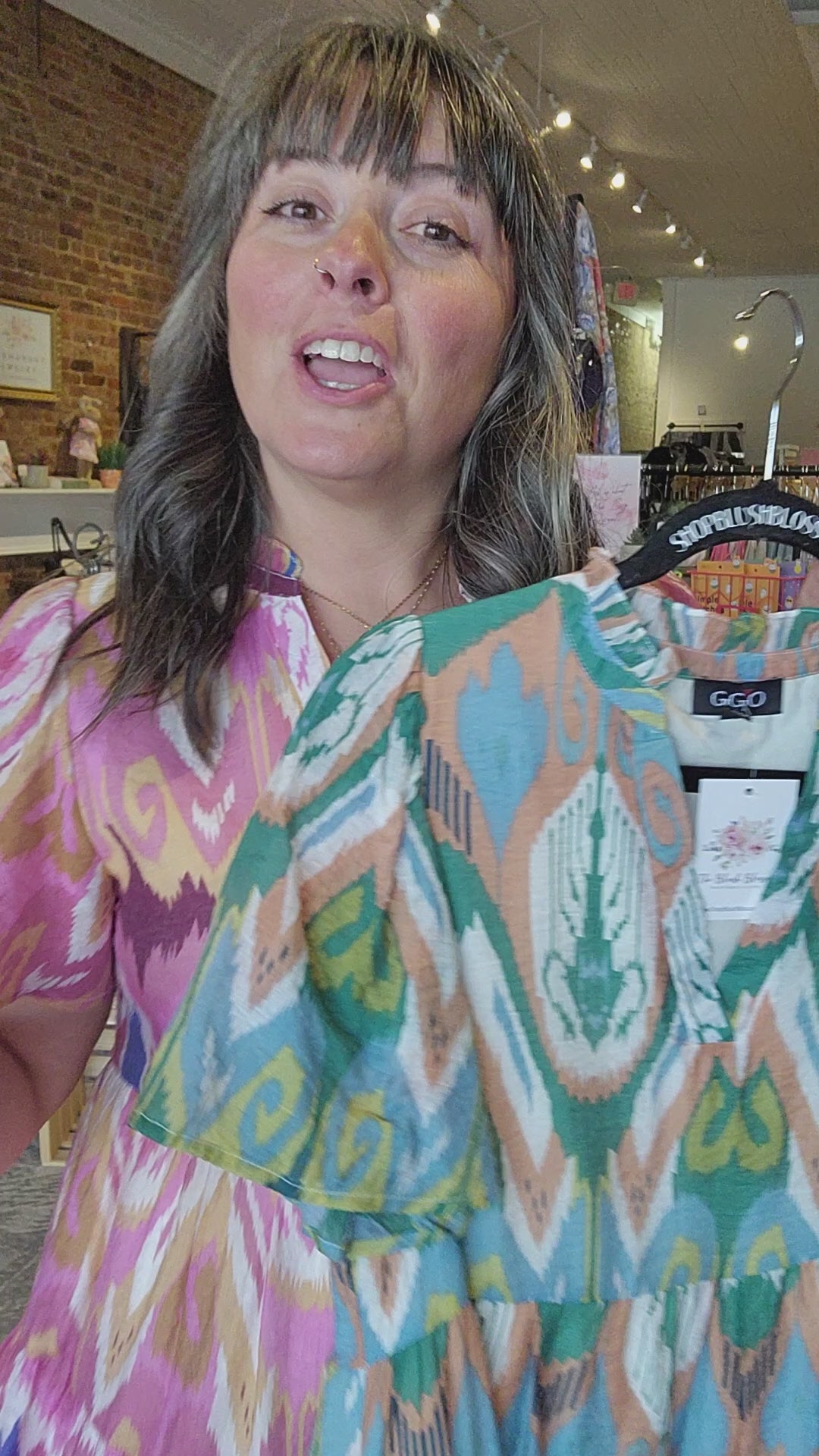 Ikat Print Dress