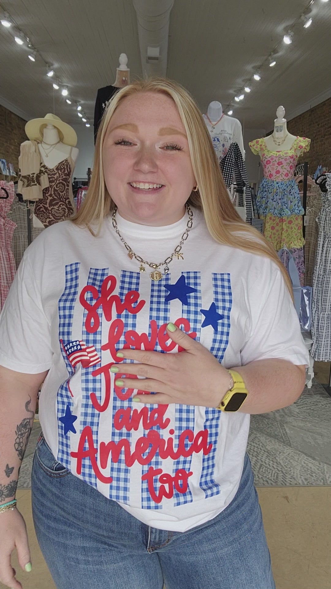 Loves Jesus and America Tee