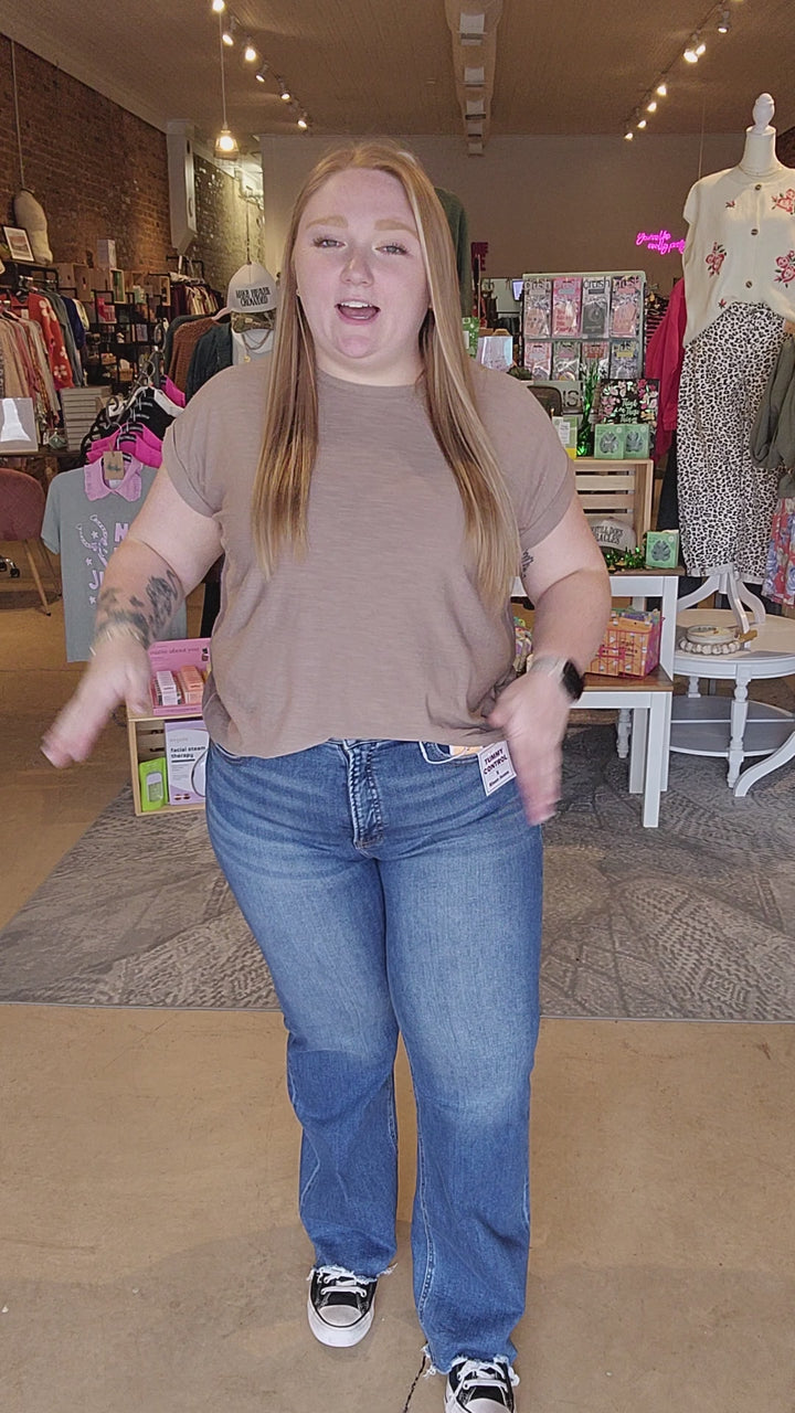 Size 0, 1, 3, 5, 13, 2X Risen Tummy Control Straight Jeans