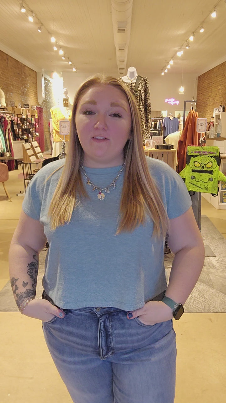 Jade Dreamy Crop Tee