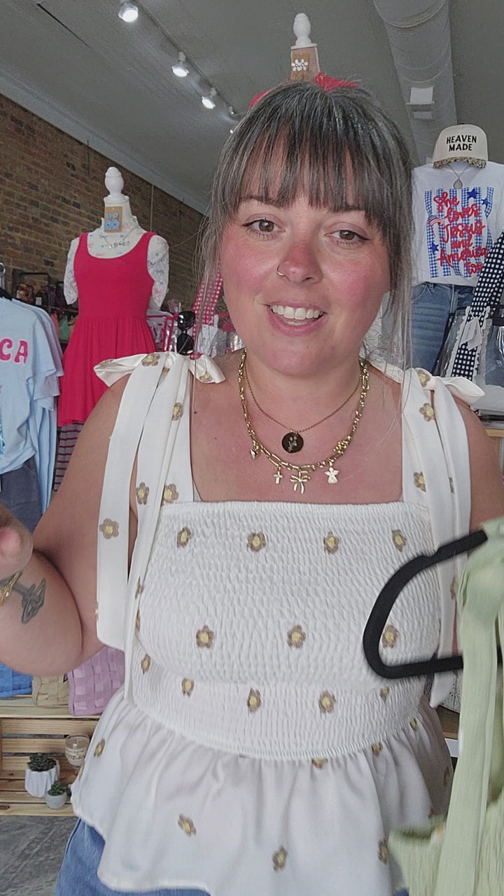 Daisy Smocked Tank Top