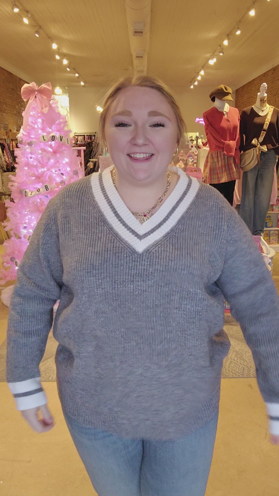 Varsity Knit Sweater