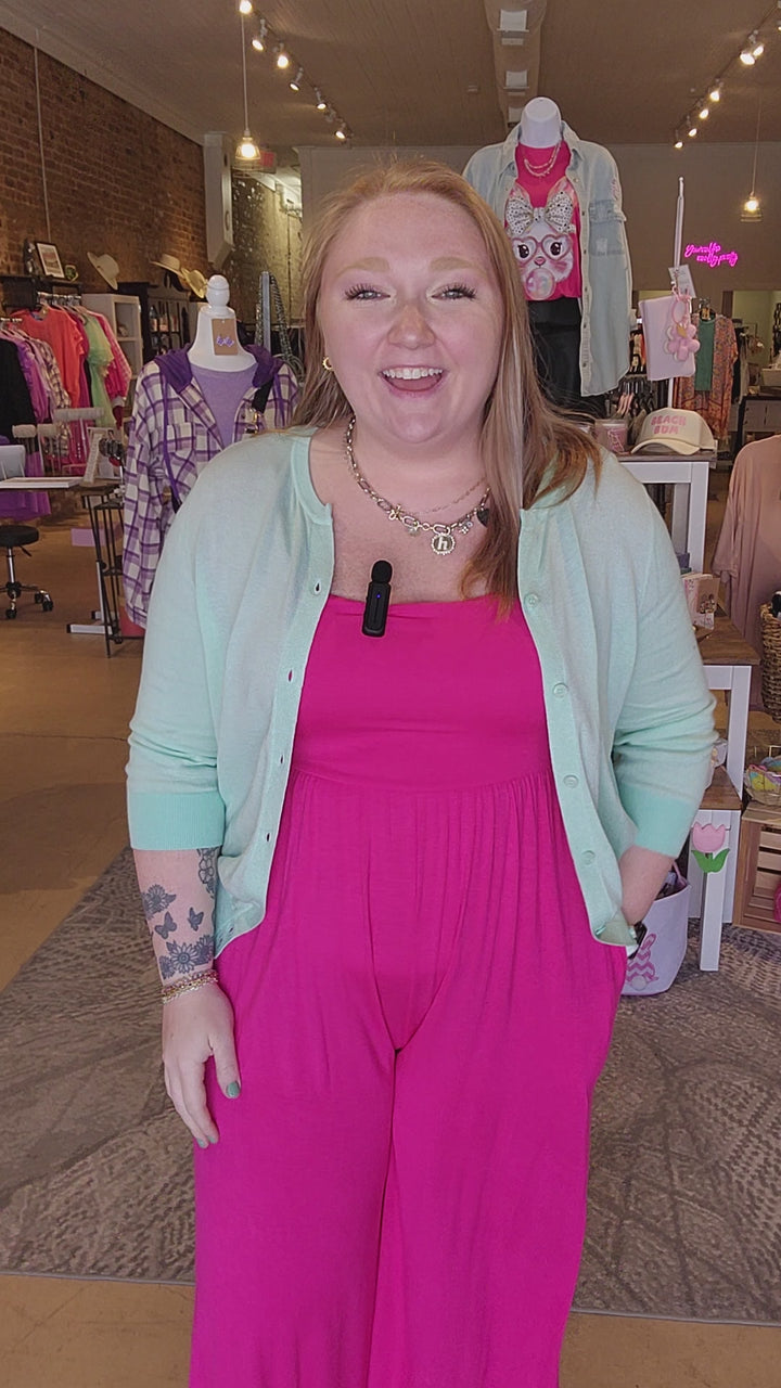 Mint Button Cardigan
